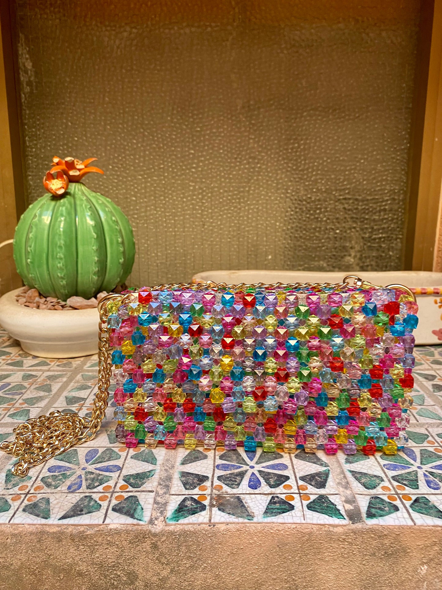 Colores Beaded Purse