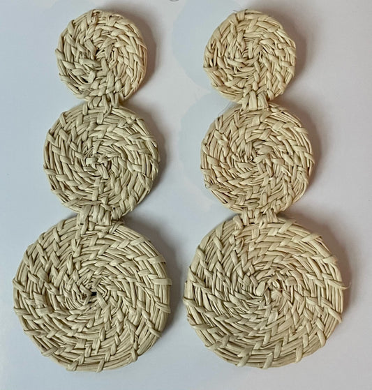 Bubbles - Iraca Palm Earrings